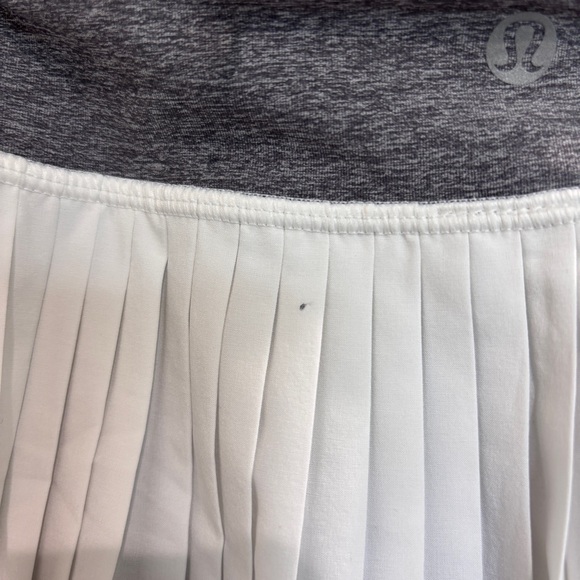 lululemon athletica White Pleated Tennis Skort with Gray Waistband - Picture 11 of 13